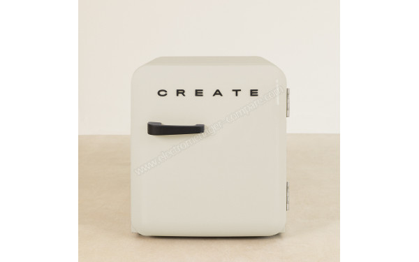 CREATE Retro Fridge 48L Black Beige - Vue de face