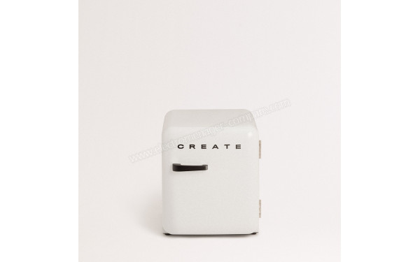 CREATE Retro Fridge 48L Black Blanc - Vue de face