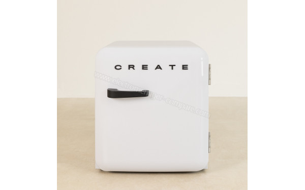 CREATE Retro Fridge 48L Black Blanc - Vue de face