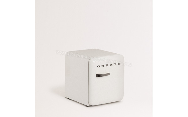 CREATE Retro Fridge 48L Black Blanc - Vue 3/4 gauche
