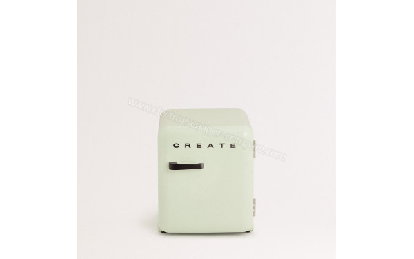 CREATE Retro Fridge 48L Black Vert Pastel - Vue de face