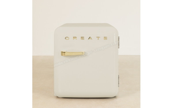 CREATE Retro Fridge 48L Or Beige - Vue de face