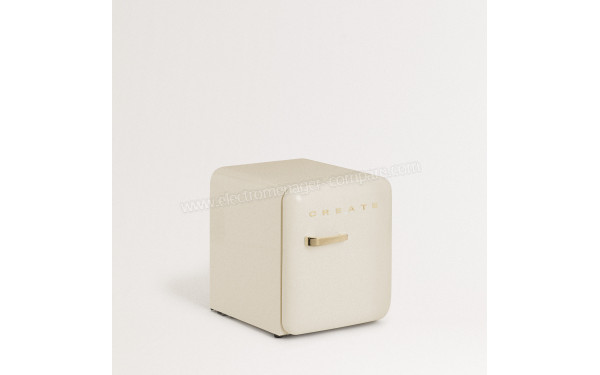 CREATE Retro Fridge 48L Or Beige - Vue 3/4 gauche