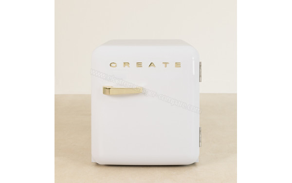 CREATE Retro Fridge 48L Or Blanc - Vue de face