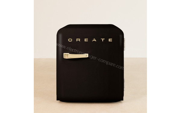 CREATE Retro Fridge 48L Or Noir - Vue de face
