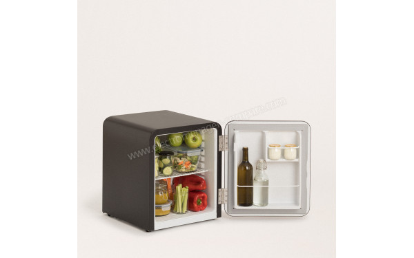 CREATE Retro Fridge 48L Or Noir - Vue de l'int&eacute;rieur