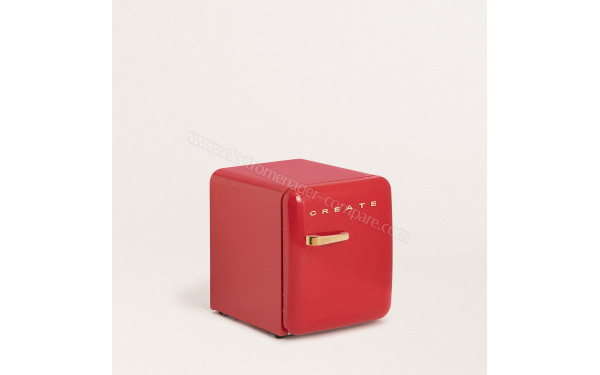 CREATE Retro Fridge 48L Or Rouge - Vue 3/4 gauche