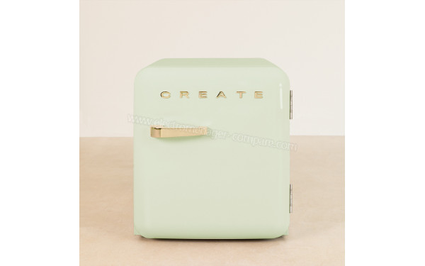 CREATE Retro Fridge 48L Or Vert Pastel - Vue de face