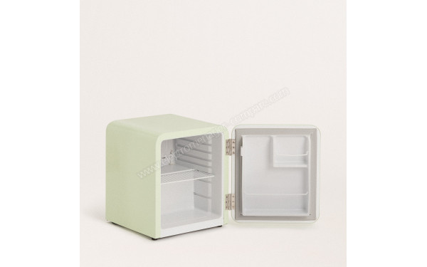 CREATE Retro Fridge 48L Or Vert Pastel - Vue de l'int&eacute;rieur