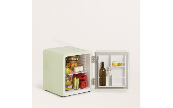 CREATE Retro Fridge 48L Or Vert Pastel - Vue de l'int&eacute;rieur