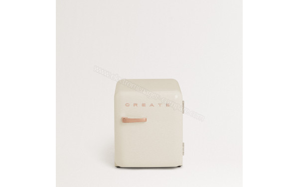 CREATE Retro Fridge 48L Rose Gold Beige - Vue de face