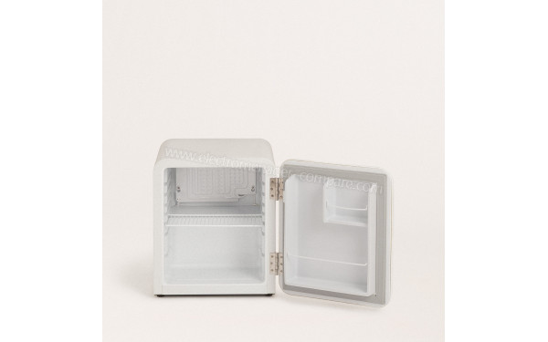 CREATE Retro Fridge 48L Rose Gold Blanc - Vue de l'int&eacute;rieur