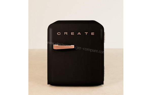 CREATE Retro Fridge 48L Rose Gold Noir - Vue de face
