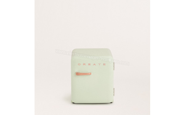 CREATE Retro Fridge 48L Rose Gold Vert Pastel - Vue de face