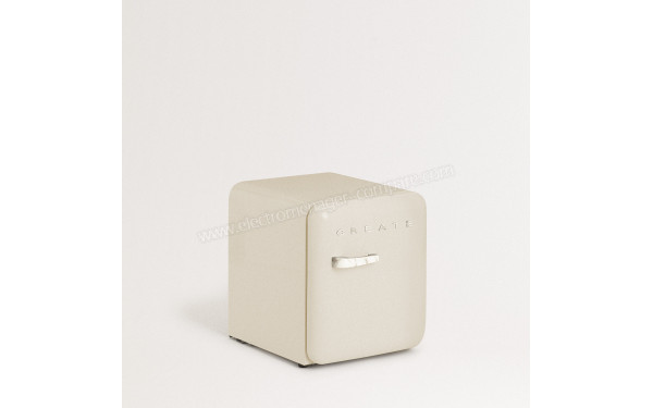 CREATE Retro Fridge 48L Marbre Beige - Vue 3/4 gauche