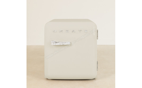 CREATE Retro Fridge 48L Marbre Beige - Vue de face