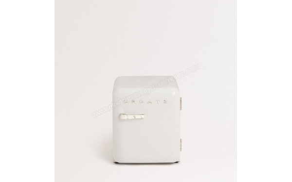CREATE Retro Fridge 48L Marbre Blanc - Vue de face
