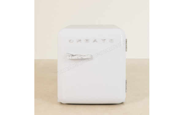 CREATE Retro Fridge 48L Marbre Blanc - Vue de face