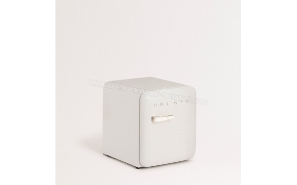 CREATE Retro Fridge 48L Marbre Blanc - Vue 3/4 gauche