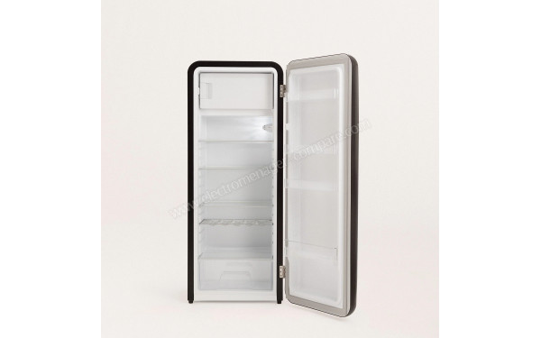 CREATE Retro Fridge 281L Bois Noir - Vue de l'int&eacute;rieur