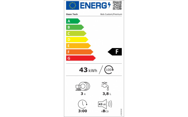 DAAN TECH Bob Custom Premium Noir - &Eacute;tiquette &eacute;nergie v2