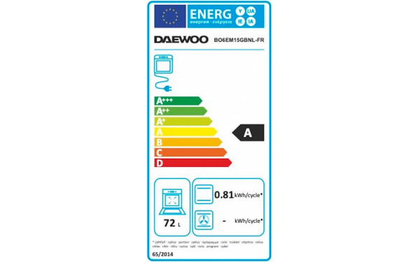 DAEWOO BO6EM15GBNL - &Eacute;tiquette &eacute;nergie