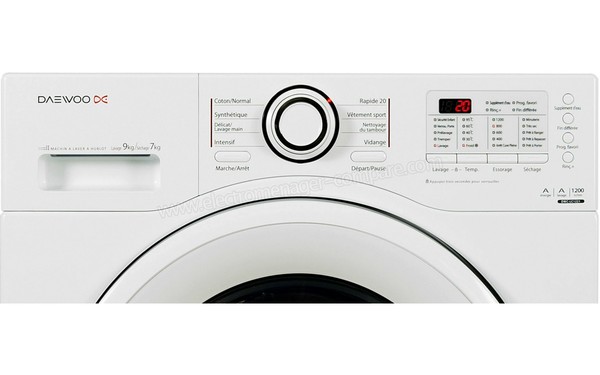 DAEWOO DWC-LC1221 - Panneau de commandes (cr&eacute;dit : Darty)