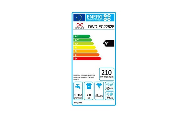 DAEWOO DWD-FC2282E - &Eacute;tiquette &eacute;nergie