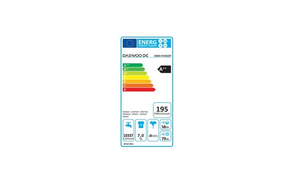 DAEWOO DWD-FV4422P - &Eacute;tiquette &eacute;nergie
