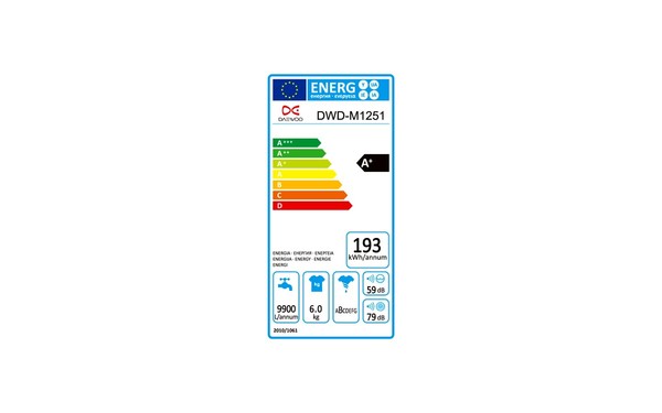 DAEWOO DWD-M1251 - &Eacute;tiquette &eacute;nergie