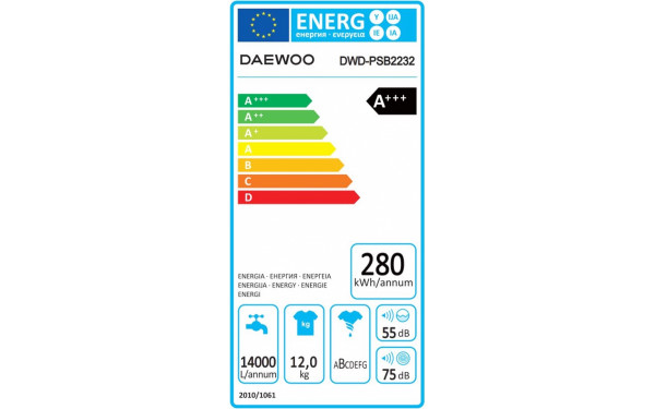 DAEWOO DWD-PSB2232 - &Eacute;tiquette &eacute;nergie