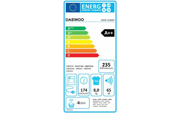 DAEWOO DWR-UH840 - &Eacute;tiquette &eacute;nergie