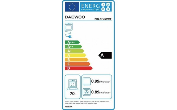 DAEWOO KBE-6R2SMMF - &Eacute;tiquette &eacute;nergie