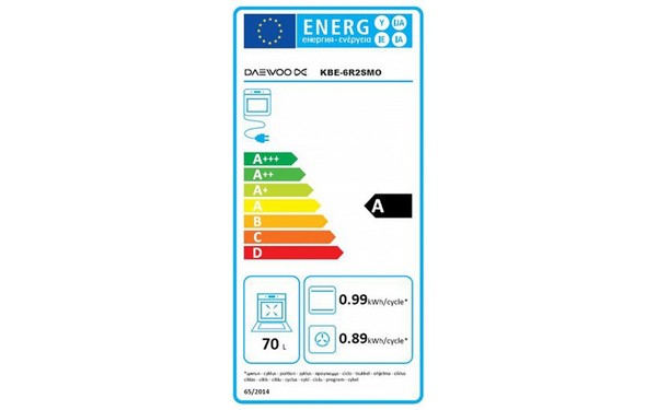 DAEWOO KBE-6R2SMO - &Eacute;tiquette &eacute;nergie