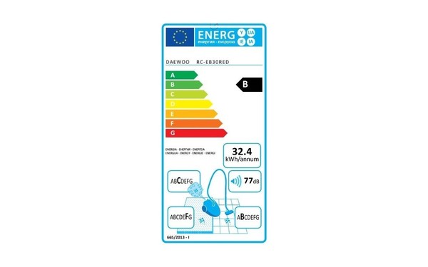 DAEWOO RC-EB30RED - &Eacute;tiquette &eacute;nergie