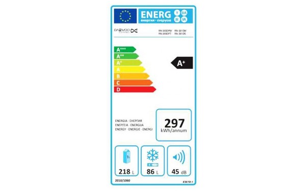 DAEWOO RN-361DW - &Eacute;tiquette &eacute;nergie