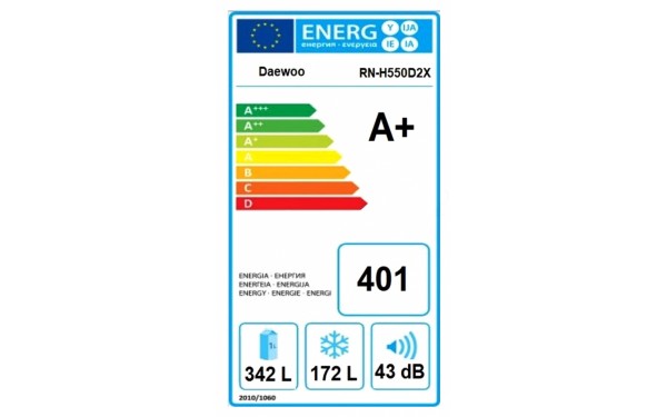 DAEWOO FRN-H550D2X - &Eacute;tiquette &eacute;nergie