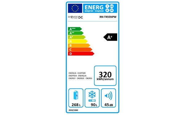 DAEWOO RN-T455NPW - &Eacute;tiquette &eacute;nergie