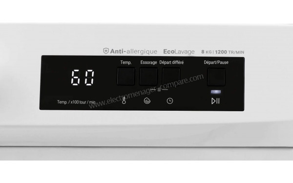 DAEWOO WM812T0WU0FR - Vue des programmes