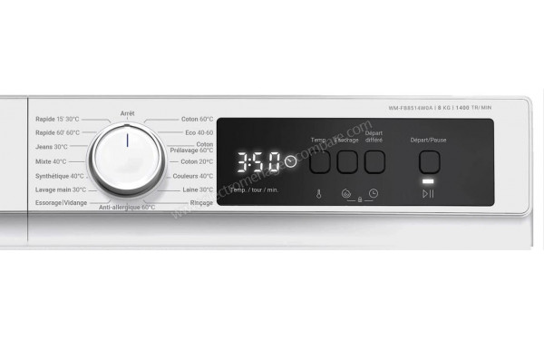 DAEWOO WM-FB8514W0A - Vue des programmes