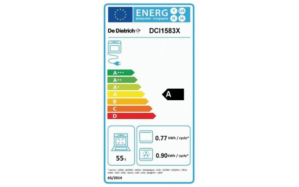 DE DIETRICH DCI1583X - &Eacute;tiquette &eacute;nergie