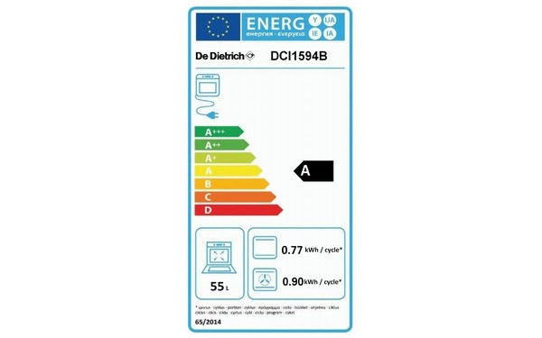 DE DIETRICH DCI1594B - &Eacute;tiquette &eacute;nergie