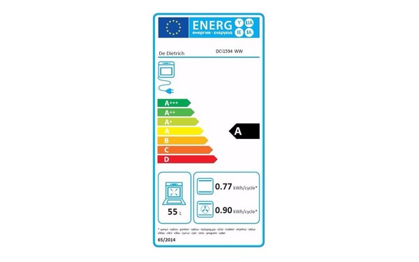 DE DIETRICH DCI1594WW - &Eacute;tiquette &eacute;nergie