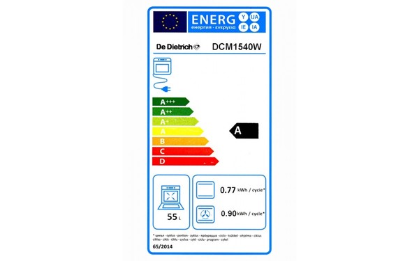DE DIETRICH DCM1540W - &Eacute;tiquette &eacute;nergie