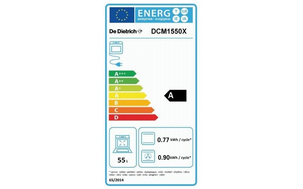 DE DIETRICH DCM1550X - &Eacute;tiquette &eacute;nergie