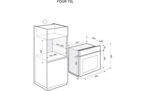 DE DIETRICH DFP8363BB - Dimensions