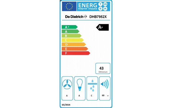 DE DIETRICH DHB7952X - &Eacute;tiquette &eacute;nergie