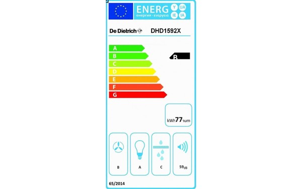 DE DIETRICH DHD1592X - &Eacute;tiquette &eacute;nergie