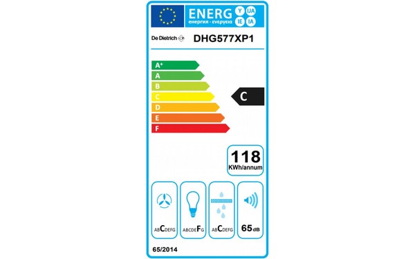 DE DIETRICH DHG577XP1 - &Eacute;tiquette &eacute;nergie