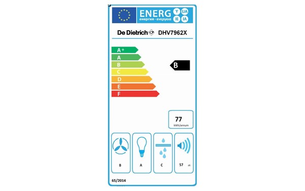DE DIETRICH DHV7962X - &Eacute;tiquette &eacute;nergie